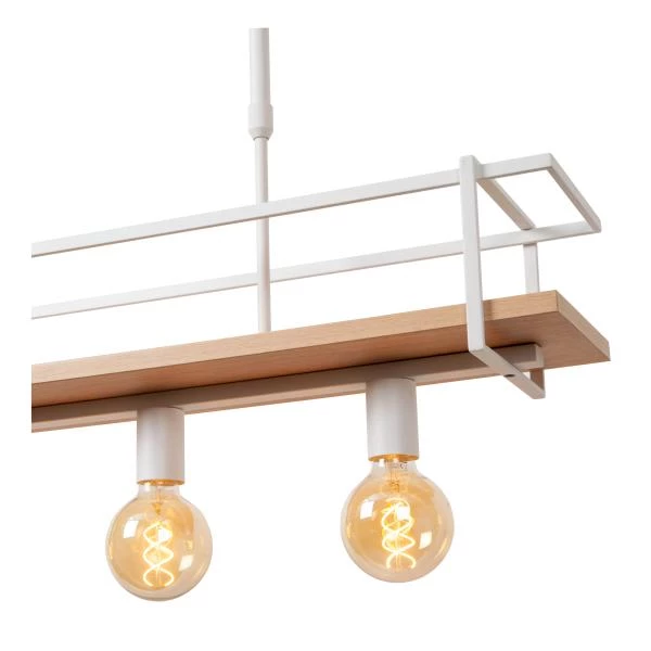 Lucide MILONGA - Pendant light - 4xE27 - White - detail 1